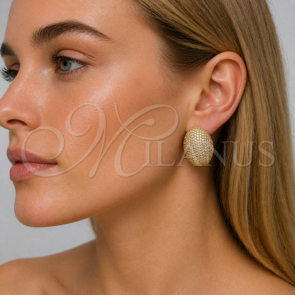 Gold Filled Ring — Stud Earring with White Cubic Zirconia Polished 02. — alternate product view — SKU 165297 | Oro Laminado anillo — Stud Earring with blanco Cubic Zirconia pulido 02. — SKU 165297