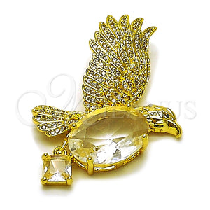 Gold Filled Pendant — Fancy Pendant Eagle Design with White Cubic Zirconia — main product view — SKU 165302 | Oro Laminado dije — elegante Pendant Eagle diseño with blanco Cubic Zirconia — SKU 165302