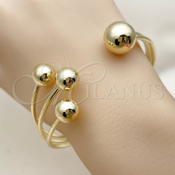 Gold Filled Jewelry — Individual Bangle Ball Design Polished 07. Thickness One — alternate product view — SKU 165316 | Oro Laminado joyería — Individual Bangle Ball diseño pulido 07. Thickness One — SKU 165316