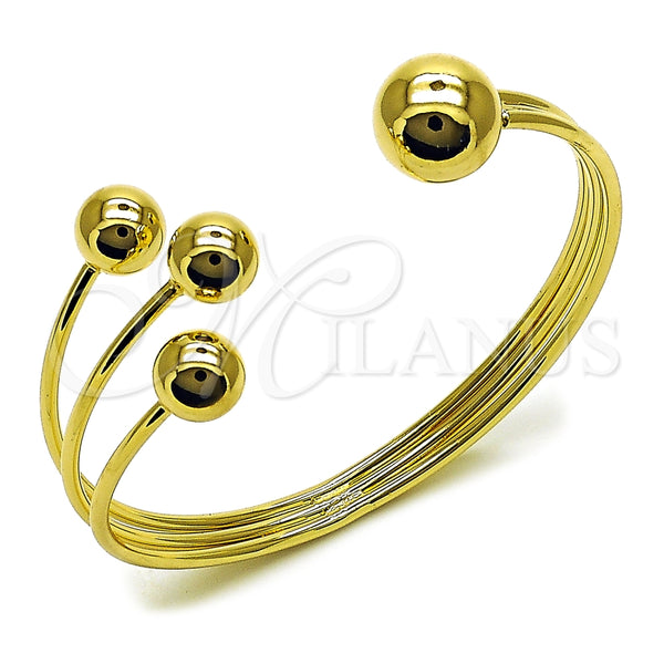 Gold Filled Jewelry — Individual Bangle Ball Design Polished 07. Thickness One — main product view — SKU 165316 | Oro Laminado joyería — Individual Bangle Ball diseño pulido 07. Thickness One — SKU 165316
