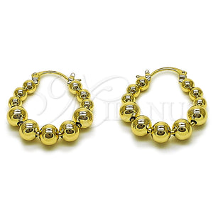 Gold Filled Hoop Earrings — Small Hoop Ball Design Polished 02. — main product view — SKU 165317 | Oro Laminado aretes de aro — aro pequeño Ball diseño pulido 02. — SKU 165317