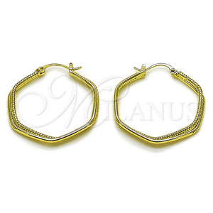 Gold Filled Hoop Earrings — Medium Hoop Diamond Cutting 02. — main product view — SKU 165318 | Oro Laminado aretes de aro — Medium Hoop Diamond Cutting 02. — SKU 165318