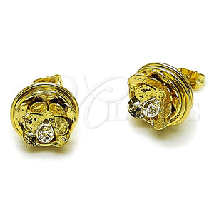 Gold Filled Ring — Stud Earring Flower Design Diamond Cutting 02. — main product view — SKU 165319 | Oro Laminado anillo — Stud Earring flor diseño Diamond Cutting 02. — SKU 165319