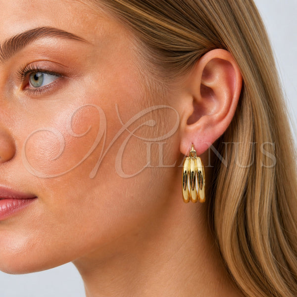 Gold Filled Hoop Earrings — Small Hoop Polished 02. — alternate product view — SKU 165320 | Oro Laminado aretes de aro — aro pequeño pulido 02. — SKU 165320