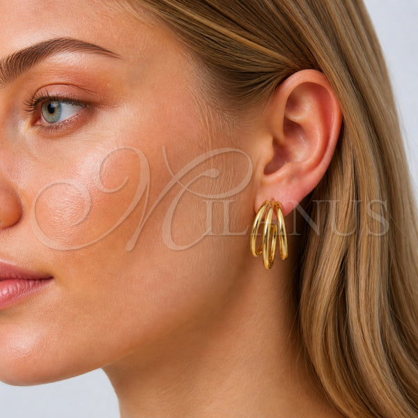 Gold Filled Hoop Earrings — Small Hoop Polished 02. — alternate product view — SKU 165321 | Oro Laminado aretes de aro — aro pequeño pulido 02. — SKU 165321
