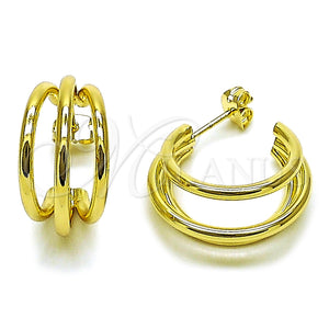 Gold Filled Hoop Earrings — Small Hoop Polished 02. — main product view — SKU 165321 | Oro Laminado aretes de aro — aro pequeño pulido 02. — SKU 165321
