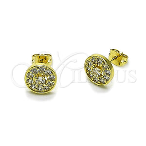 Gold Filled Ring — Stud Earring Cluster Design with White Cubic Zirconia — main product view — SKU 165324 | Oro Laminado anillo — Stud Earring Cluster diseño with blanco Cubic Zirconia — SKU 165324