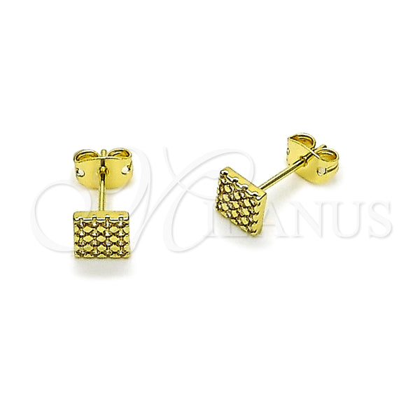 Gold Filled Ring — Stud Earring with White Micro Pave Polished 02. — main product view — SKU 165325 | Oro Laminado anillo — Stud Earring with blanco Micro Pave pulido 02. — SKU 165325