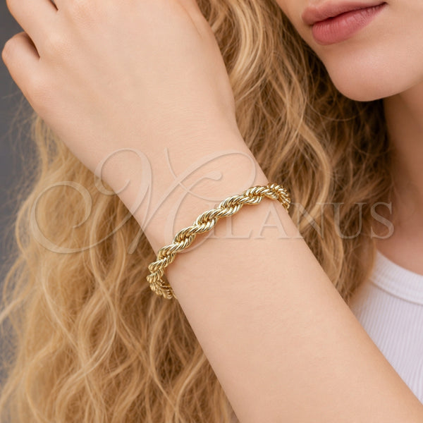 Gold Filled Bracelet — Basic Bracelet Rope Design Polished 5. Thickness 6 — alternate product view — SKU 165327 | Oro Laminado brazalete — básico Bracelet Rope diseño pulido 5. Thickness 6 — SKU 165327