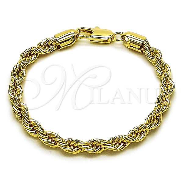 Gold Filled Bracelet — Basic Bracelet Rope Design Polished 5. Thickness 6 — main product view — SKU 165327 | Oro Laminado brazalete — básico Bracelet Rope diseño pulido 5. Thickness 6 — SKU 165327