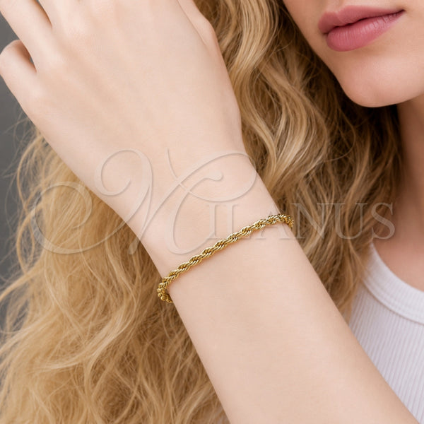 Gold Filled Bracelet — Basic Bracelet Rope Design Polished 5. Thickness 6 — alternate product view — SKU 165329 | Oro Laminado brazalete — básico Bracelet Rope diseño pulido 5. Thickness 6 — SKU 165329