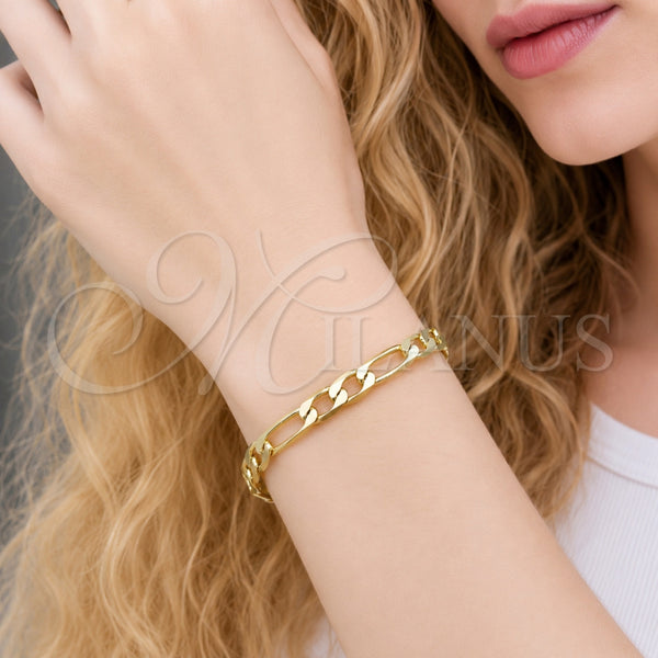 Gold Filled Bracelet — Basic Bracelet Figaro Design Polished 5. Thickness 6 — alternate product view — SKU 165330 | Oro Laminado brazalete — básico Bracelet Figaro diseño pulido 5. Thickness 6 — SKU 165330