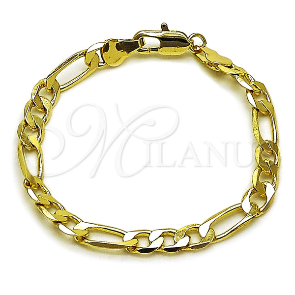 Gold Filled Bracelet — Basic Bracelet Figaro Design Polished 5. Thickness 6 — main product view — SKU 165330 | Oro Laminado brazalete — básico Bracelet Figaro diseño pulido 5. Thickness 6 — SKU 165330