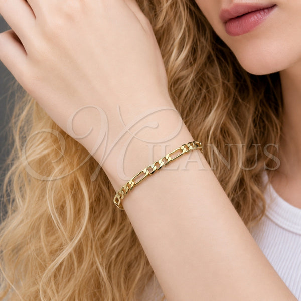 Gold Filled Bracelet — Basic Bracelet Figaro Design Polished 5. Thickness 6 — alternate product view — SKU 165331 | Oro Laminado brazalete — básico Bracelet Figaro diseño pulido 5. Thickness 6 — SKU 165331