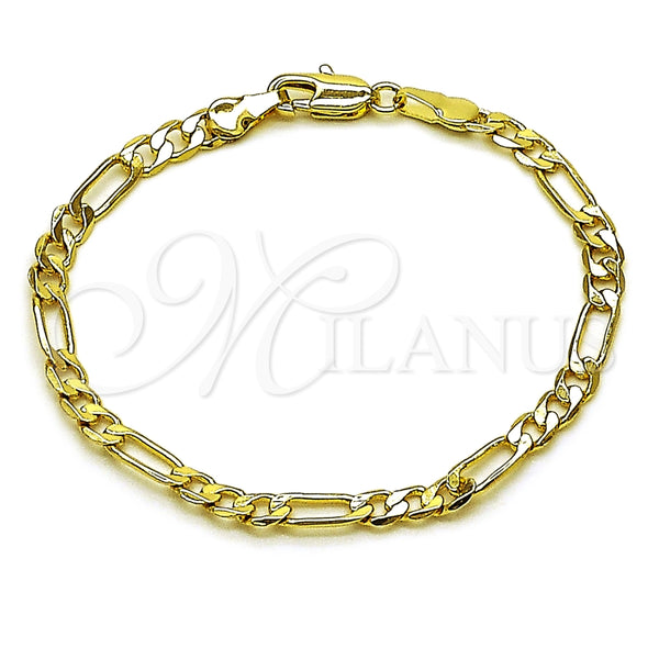 Gold Filled Bracelet — Basic Bracelet Figaro Design Polished 5. Thickness 6 — main product view — SKU 165331 | Oro Laminado brazalete — básico Bracelet Figaro diseño pulido 5. Thickness 6 — SKU 165331