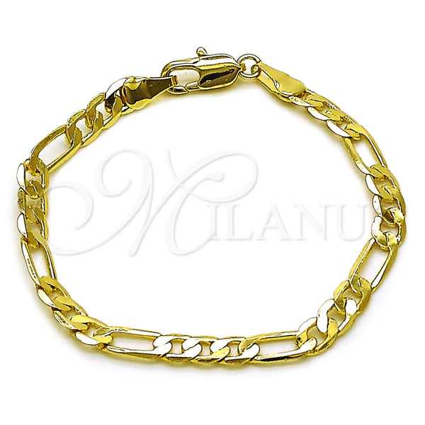 Gold Filled Bracelet — Basic Bracelet Figaro Design Polished 5. Thickness 6 — main product view — SKU 165332 | Oro Laminado brazalete — básico Bracelet Figaro diseño pulido 5. Thickness 6 — SKU 165332