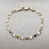 Oro Laminado Basic Bracelet, Gold Filled Style Mariner Design, Diamond Cutting Finish, Golden Finish, 04.213.0367.06 (0.80 Gauge, 04 MM Thickness, 6 Inches Length)