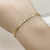 Oro Laminado Basic Bracelet, Gold Filled Style Mariner Design, Polished, Golden Finish, 5.222.026.06 (Thickness, 6 Inches Length)
