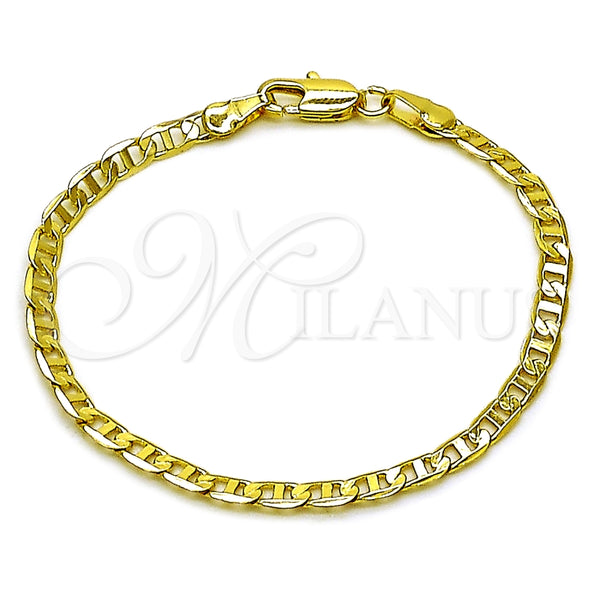 Gold Filled Bracelet — Basic Bracelet Mariner Design Polished 5. Thickness 6 — main product view — SKU 165334 | Oro Laminado brazalete — básico Bracelet Mariner diseño pulido 5. Thickness 6 — SKU 165334
