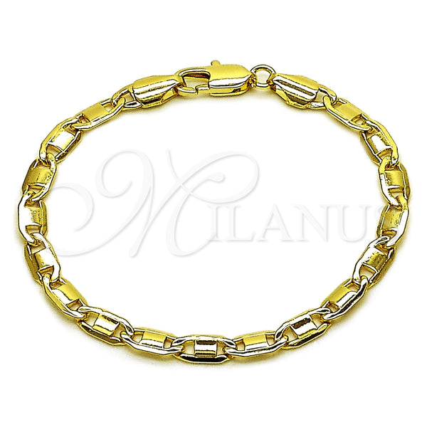 Gold Filled Bracelet — Basic Bracelet Mariner Design Polished 04. 04 MM — main product view — SKU 165335 | Oro Laminado brazalete — básico Bracelet Mariner diseño pulido 04. 04 MM — SKU 165335