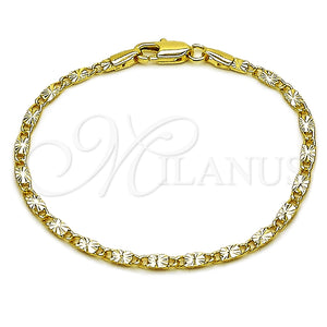 Gold Filled Anklet — Basic Anklet Mariner Design Diamond Cutting 03. Thickness — main product view — SKU 165337 | Oro Laminado tobillera — básico Anklet Mariner diseño Diamond Cutting 03. Thickness — SKU 165337