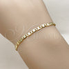 Oro Laminado Basic Bracelet, Gold Filled Style Mariner Design, Polished, Golden Finish, 04.213.0030.06 (03 MM Thickness, 6 Inches Length)
