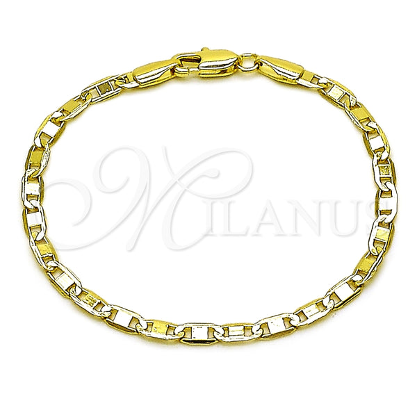 Gold Filled Bracelet — Basic Bracelet Mariner Design Polished 04. 03 MM — main product view — SKU 165338 | Oro Laminado brazalete — básico Bracelet Mariner diseño pulido 04. 03 MM — SKU 165338