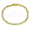 Oro Laminado Basic Bracelet, Gold Filled Style Mariner Design, Polished, Golden Finish, 04.213.0030.06 (03 MM Thickness, 6 Inches Length)