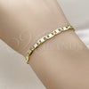 Oro Laminado Basic Bracelet, Gold Filled Style Mariner Design, Diamond Cutting Finish, Golden Finish, 5.223.009.06 (04 MM Thickness, 6 Inches Length)