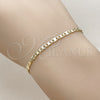 Oro Laminado Basic Bracelet, Gold Filled Style Mariner Design, Diamond Cutting Finish, Golden Finish, 04.213.0369.06 (Thickness, 6 Inches Length)