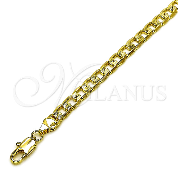 Gold Filled Bracelet — Basic Bracelet Curb Design Diamond Cutting 04. Thickness — main product view — SKU 165341 | Oro Laminado brazalete — básico Bracelet Curb diseño Diamond Cutting 04. Thickness — SKU 165341