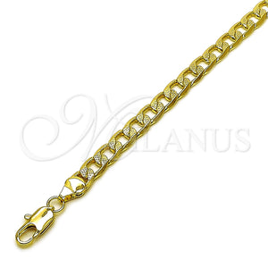 Gold Filled Bracelet — Basic Bracelet Curb Design Diamond Cutting 04. Thickness — main product view — SKU 165341 | Oro Laminado brazalete — básico Bracelet Curb diseño Diamond Cutting 04. Thickness — SKU 165341