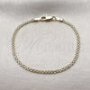 Oro Laminado Basic Bracelet, Gold Filled Style Bismark Design, Diamond Cutting Finish, Golden Finish, 04.213.0066.06 (Thickness, 6 Inches Length)