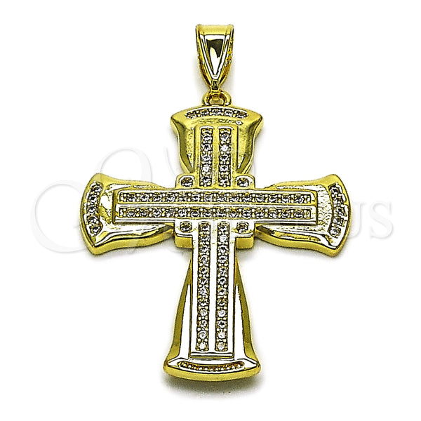 Gold Filled Pendant — Religious Pendant Cross Design with White Cubic Zirconia — main product view — SKU 165349 | Oro Laminado dije — Religious Pendant cruz diseño with blanco Cubic Zirconia — SKU 165349