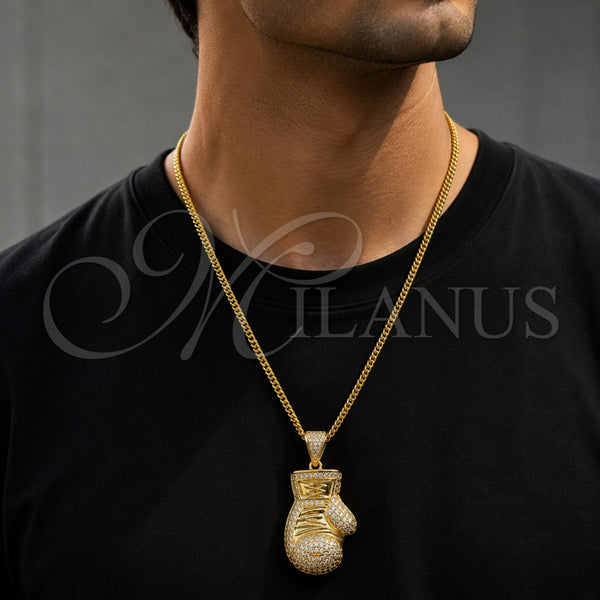 Gold Filled Pendant — Fancy Pendant with White Cubic Zirconia Polished 05. — alternate product view — SKU 165362 | Oro Laminado dije — elegante Pendant with blanco Cubic Zirconia pulido 05. — SKU 165362