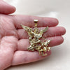 Oro Laminado Religious Pendant, Gold Filled Style Polished, Golden Finish, 05.459.0019