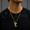 Oro Laminado Religious Pendant, Gold Filled Style Polished, Golden Finish, 05.459.0020