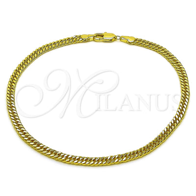 Gold Filled Anklet — Basic Anklet Diamond Cutting 03. 04 MM Thickness for wholesale, main product view