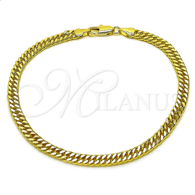 Gold Filled Anklet — Basic Anklet Diamond Cutting 03. Thickness 10 Inches for wholesale, main product view