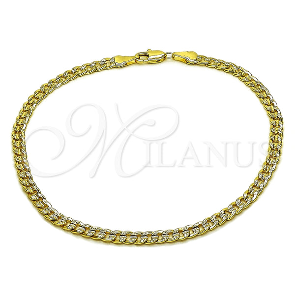 Gold Filled Anklet — Basic Anklet Concave Cuban Design Polished 04. 04 — main product view — SKU 165370 | Oro Laminado tobillera — básico Anklet Concave Cuban diseño pulido 04. 04 — SKU 165370