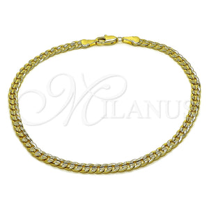 Gold Filled Anklet — Basic Anklet Concave Cuban Design Polished 04. 04 — main product view — SKU 165370 | Oro Laminado tobillera — básico Anklet Concave Cuban diseño pulido 04. 04 — SKU 165370