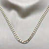 Oro Laminado Basic Necklace, Gold Filled Style Curb Design, Diamond Cutting Finish, Golden Finish, 04.213.0366.22 (05 MM Thickness, 22 Inches Length)