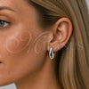 Rhodium Gold Filled Huggie Hoop, Polished, Rhodium Finish, 02.213.0950.15