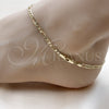 Oro Laminado Basic Bracelet, Gold Filled Style Figaro Concave Design, Diamond Cutting Finish, Golden Finish, 04.213.0374.10 (Thickness, 10 Inches Length)