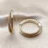 Oro Laminado Huggie Hoop, Gold Filled Style with White Cubic Zirconia, Polished, Golden Finish, 02.204.0087.35