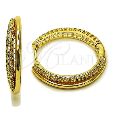Argollas de Oro Laminado 02.204.0087.35 por Mayoreo, vista principal del producto