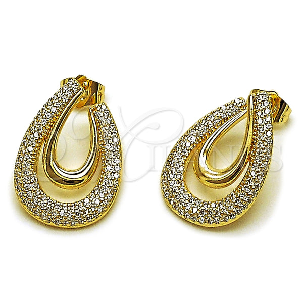 Gold Filled Ring — Stud Earring with White Cubic Zirconia Polished 02. — main product view — SKU 165381 | Oro Laminado anillo — Stud Earring with blanco Cubic Zirconia pulido 02. — SKU 165381