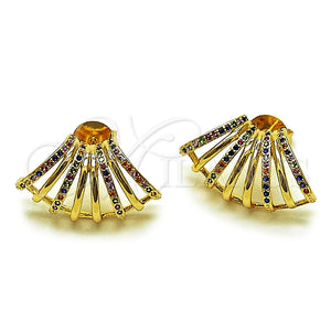 Gold Filled Ring — Stud Earring with Multicolor Cubic Zirconia Polished 02. — main product view — SKU 165390 | Oro Laminado anillo — Stud Earring with Multicolor Cubic Zirconia pulido 02. — SKU 165390