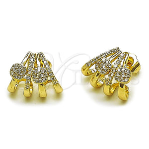Gold Filled Ring — Stud Earring with White Cubic Zirconia Polished 02. — main product view — SKU 165392 | Oro Laminado anillo — Stud Earring with blanco Cubic Zirconia pulido 02. — SKU 165392