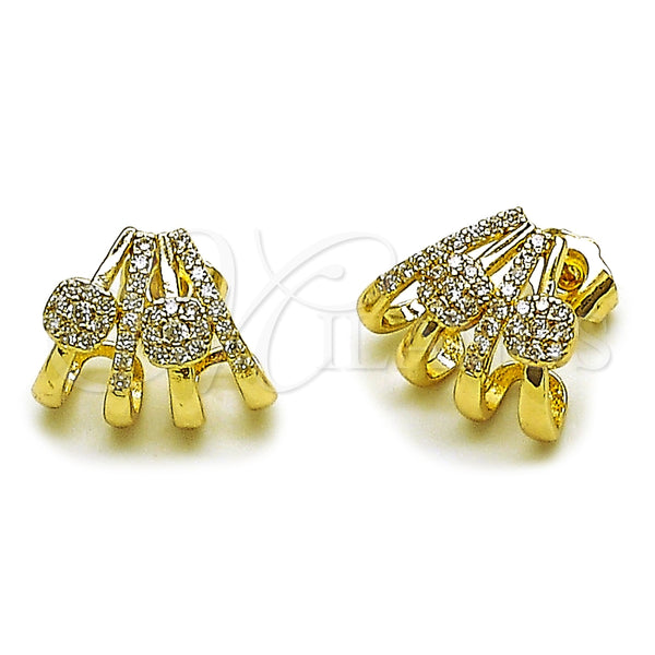 Gold Filled Ring — Stud Earring with White Cubic Zirconia Polished 02. — main product view — SKU 165392 | Oro Laminado anillo — Stud Earring with blanco Cubic Zirconia pulido 02. — SKU 165392
